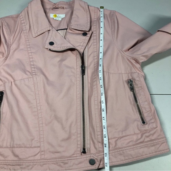 Boden Wren Biker pink milkshake Jacket size 14 - Picture 7 of 10